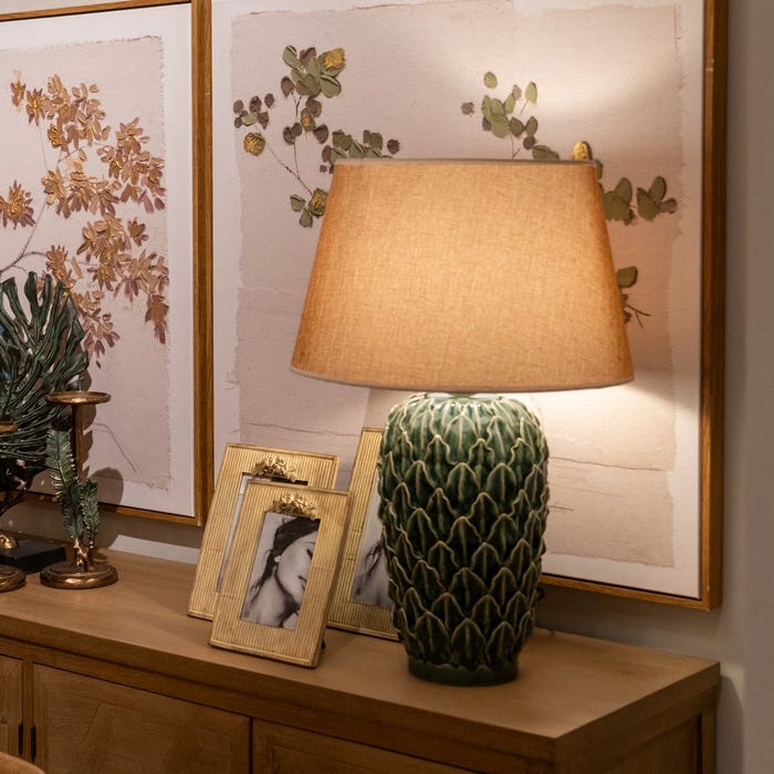 Green Leaves Ceramic Table Lamp 40 x 40 x 60 cm