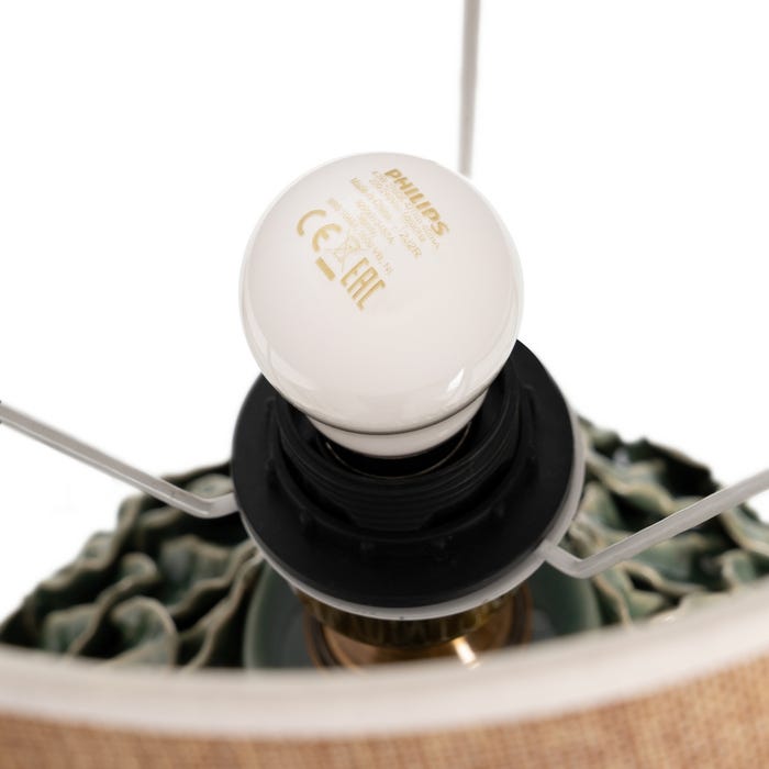 Green Leaves Ceramic Table Lamp 40 x 40 x 60 cm