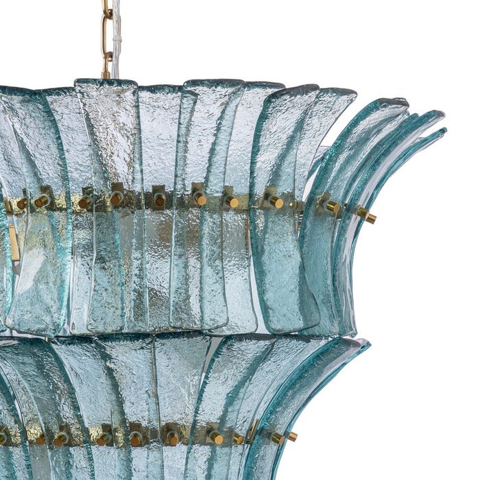 Lámpara Techo Verde Cristal Iluminación 118 X 50 X 40 Cm