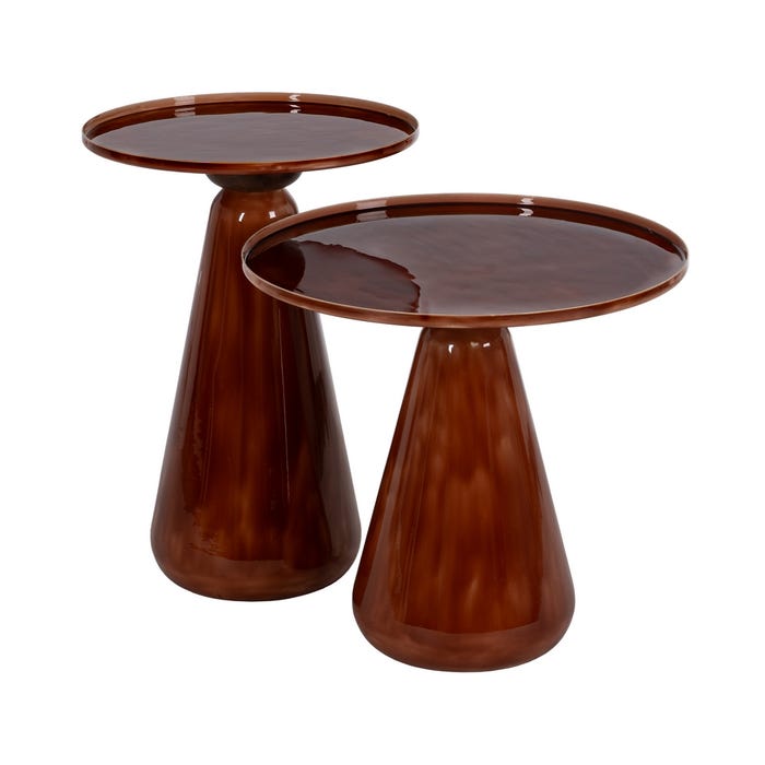 S/2 Metal Side Table Living Room 50 X 50 X 42 Cm