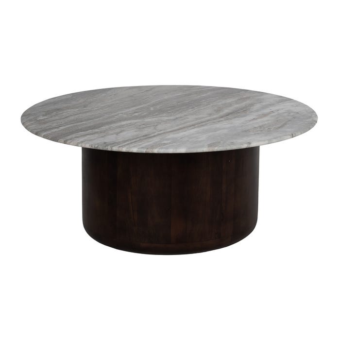 S/2 Mesa Centro Madera-Mármol Salón 100 X 100 X 43 Cm