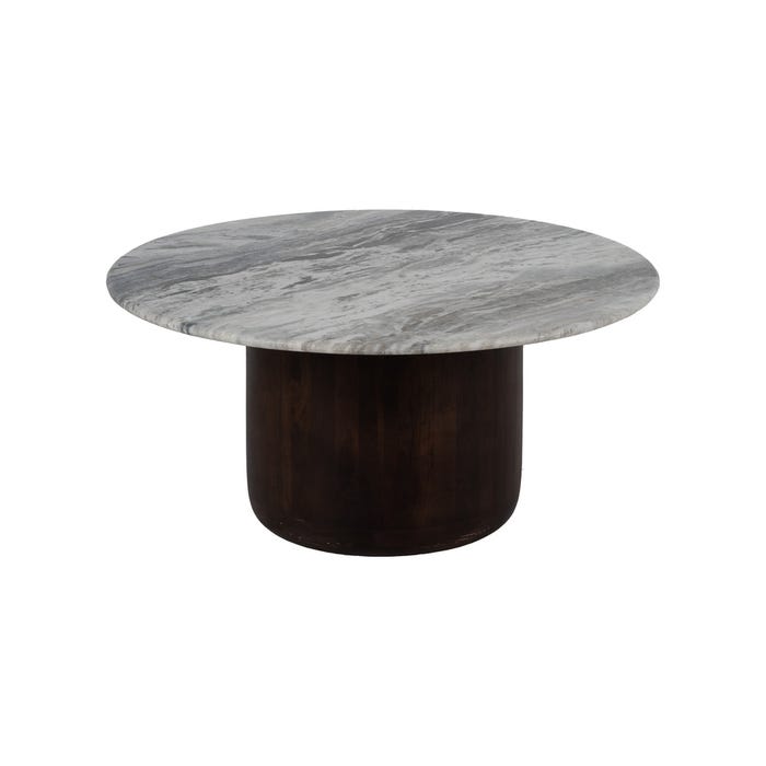 S/2 Mesa Centro Madera-Mármol Salón 100 X 100 X 43 Cm