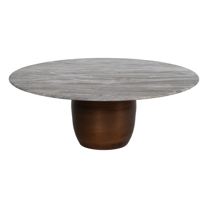 S/2 Mesa Centro Metal-Mármol Salón 100 X 100 X 38 Cm