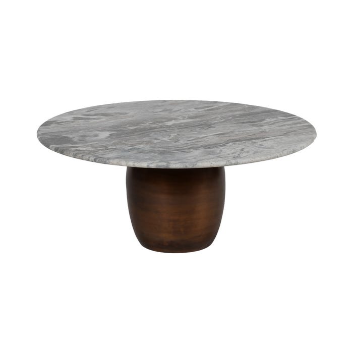 S/2 Mesa Centro Metal-Mármol Salón 100 X 100 X 38 Cm