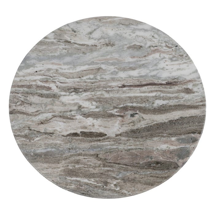 S/2 Mesa Centro Metal-Mármol Salón 100 X 100 X 38 Cm