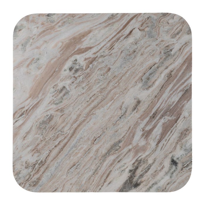 S/2 Mesa Centro Madera-Mármol Salón 100 X 100 X 41 Cm