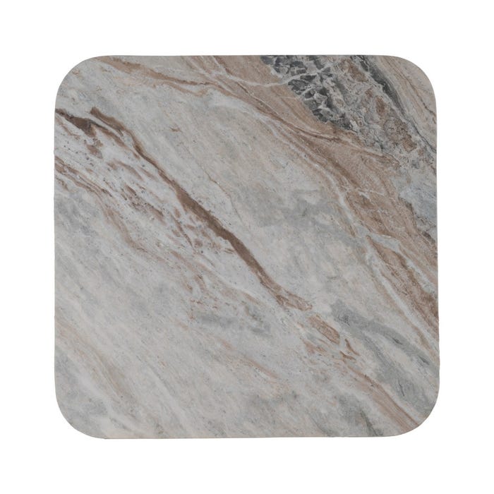 S/2 Mesa Centro Madera-Mármol Salón 100 X 100 X 41 Cm