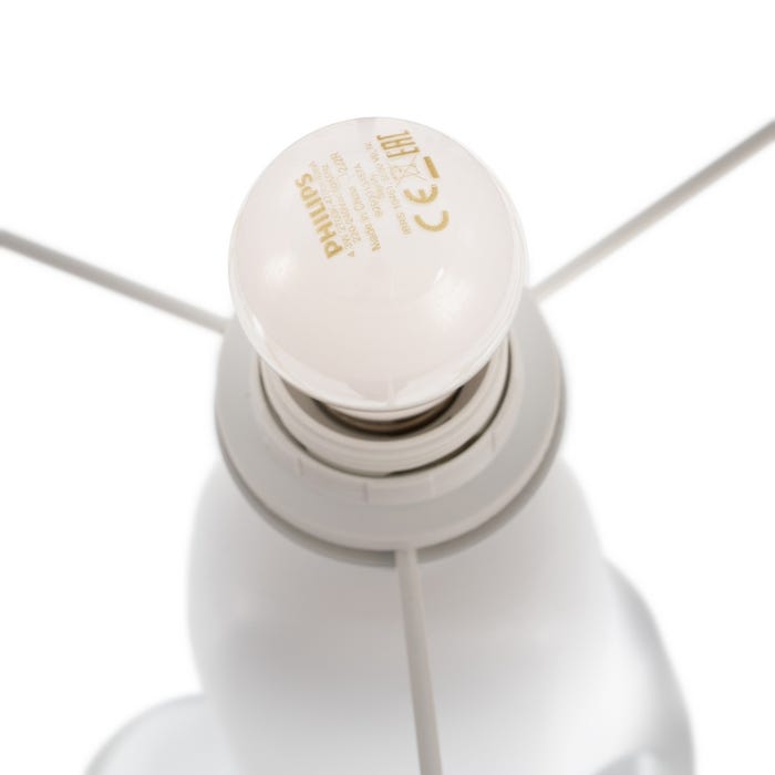 Luminária de mesa de resina branca 32 x 32 x 53 cm