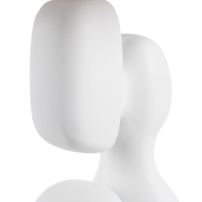 Luminária de mesa de resina branca 32 x 32 x 53 cm