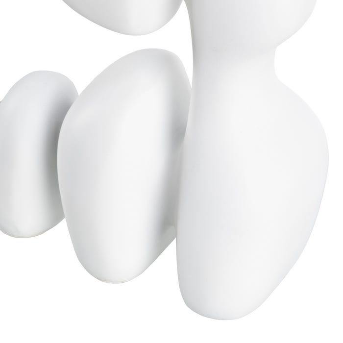 Luminária de mesa de resina branca 32 x 32 x 53 cm