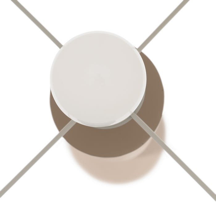 Luminária de piso de resina creme 35 x 35 x 147 cm