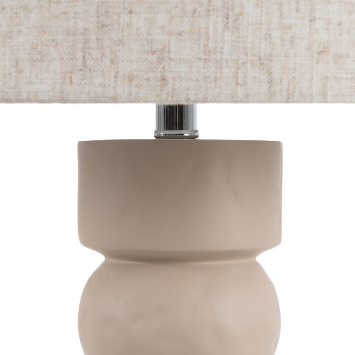 Luminária de piso de resina creme 35 x 35 x 147 cm