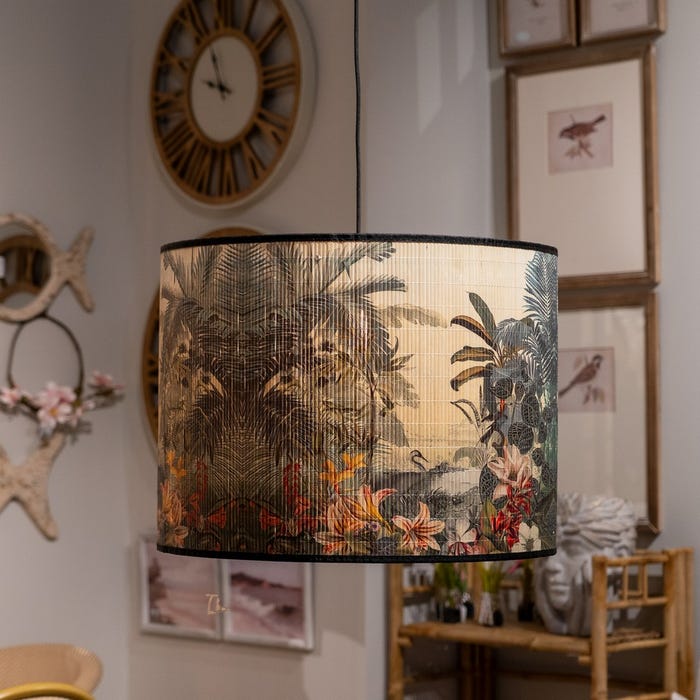 Bamboo Landscape Ceiling Lamp 55 x 55 x 42 cm