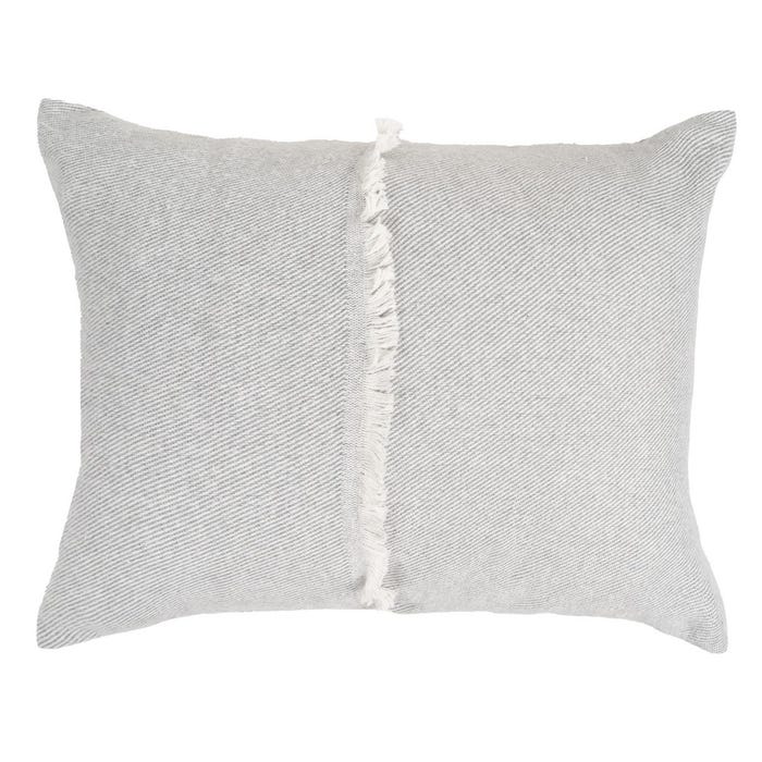 Cojín Gris Perla Algodón-Poliéster 70 X 50 Cm