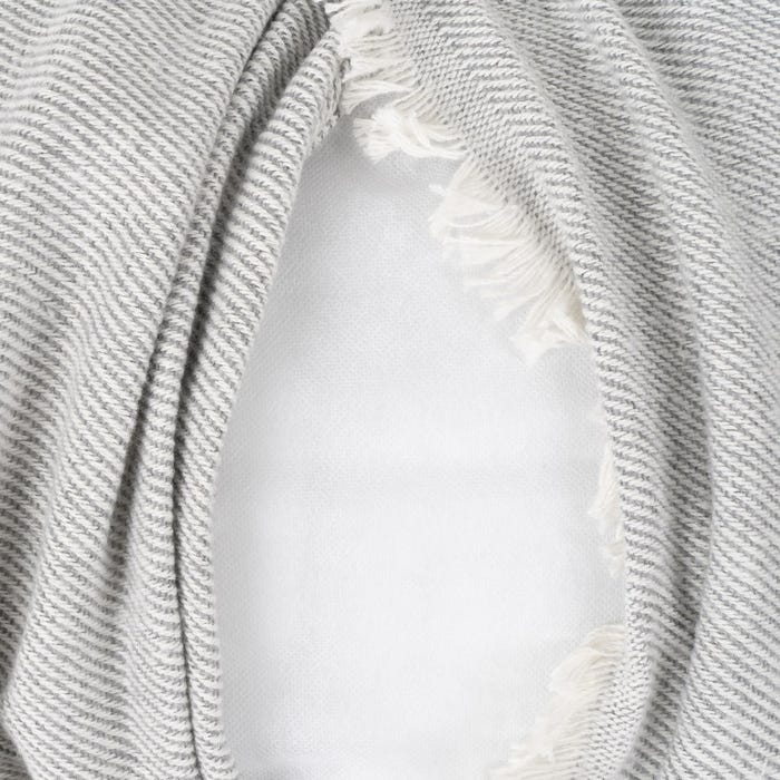 Cojín Gris Perla Algodón-Poliéster 70 X 50 Cm