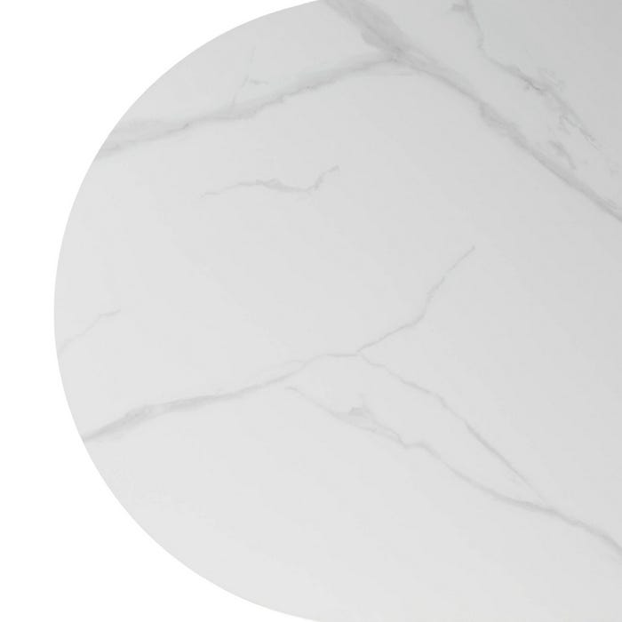 Mesa Comedor Blanco-Natural Dm-Cerámica 180 X 90 X 76 Cm