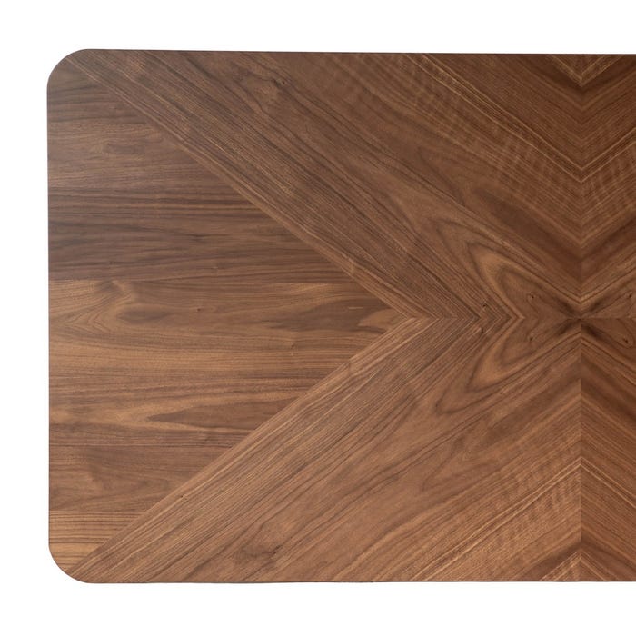 Mesa Comedor Marrón-Negro Dm-Metal 180 X 90 X 76 Cm
