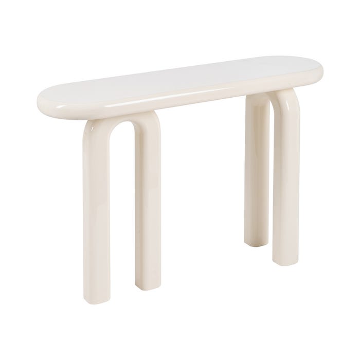 Consola Lacado Crema Dm Entrada 120 X 35 X 80 Cm
