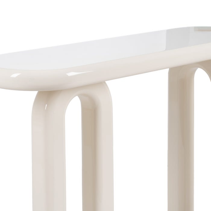 Consola Lacado Crema Dm Entrada 120 X 35 X 80 Cm