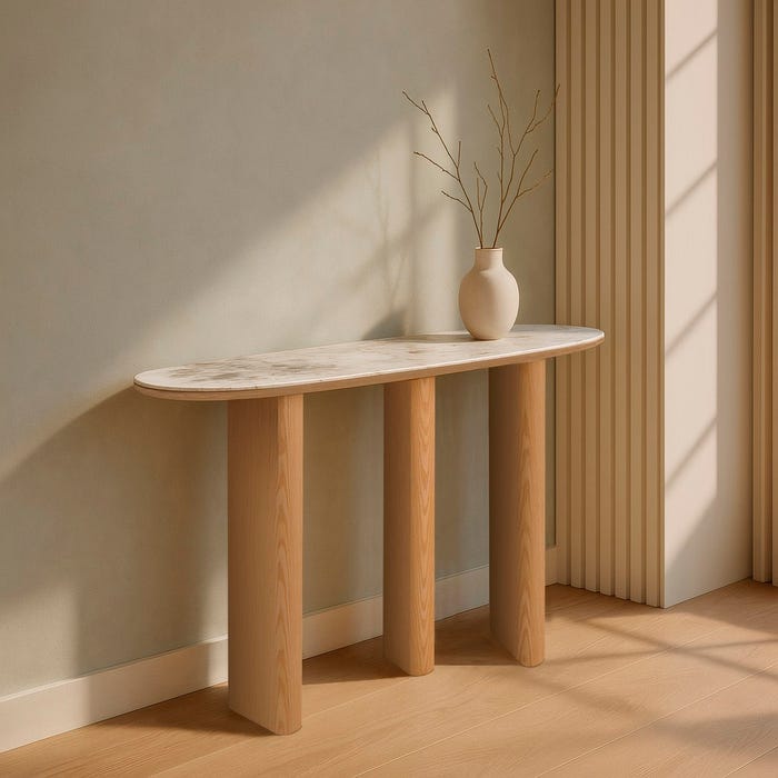 Consola Natural Dm Entrada 150 X 39,50 X 80 Cm