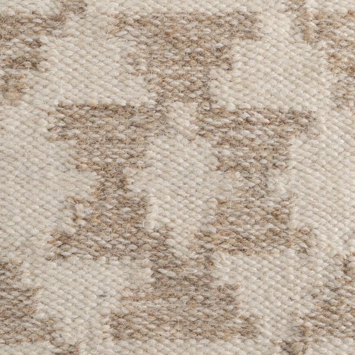 Puf Blanco Natural Lana-Algodón 45 X 45 X 45 Cm