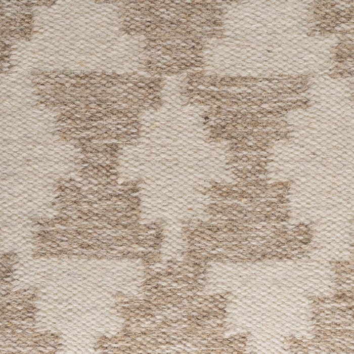 Puf Blanco Natural Lana-Algodón 80 X 80 X 40 Cm