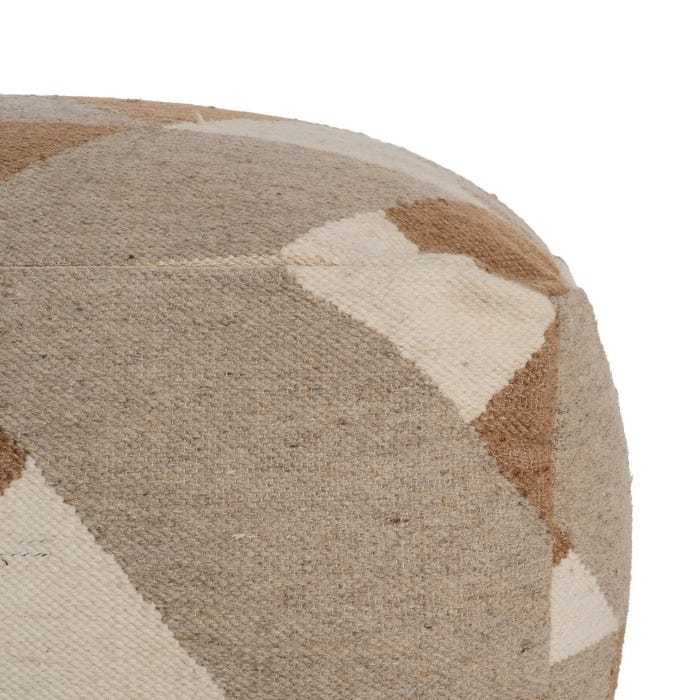 Puf Multicolor Lana-Algodón Decoración 80 X 80 X 40 Cm