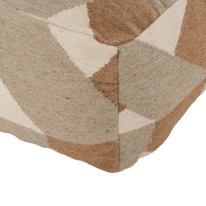 Puf Multicolor Lana-Algodón Decoración 80 X 80 X 40 Cm
