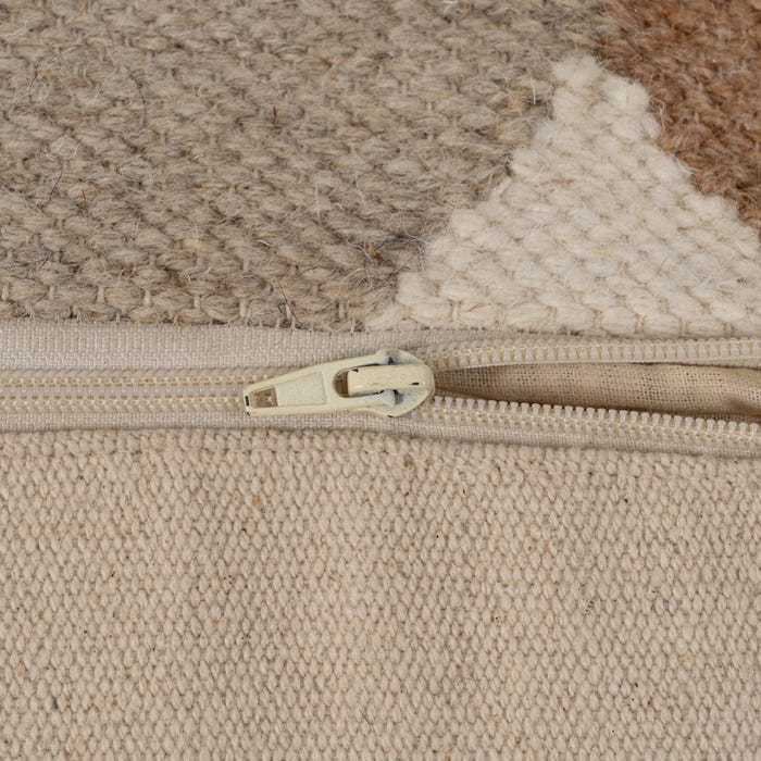 Puf Multicolor Lana-Algodón Decoración 80 X 80 X 40 Cm