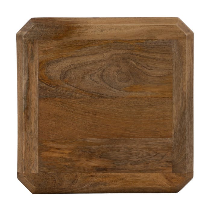 Mesa Auxiliar Marrón Madera De Mango 40 X 40 X 60 Cm