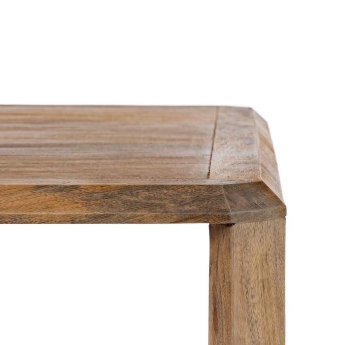 Mesa Centro Marrón Madera De Mango Salón 130 X 80 X 45 Cm