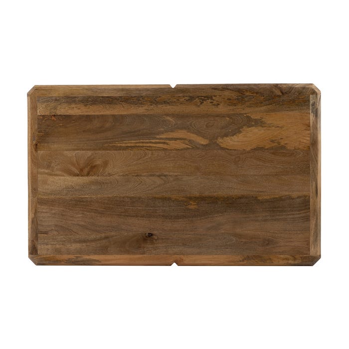Mesa Centro Marrón Madera De Mango Salón 130 X 80 X 45 Cm
