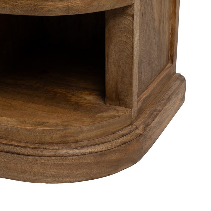 Mueble Tv Natural Madera De Mango Salón 198 X 45 X 50 Cm