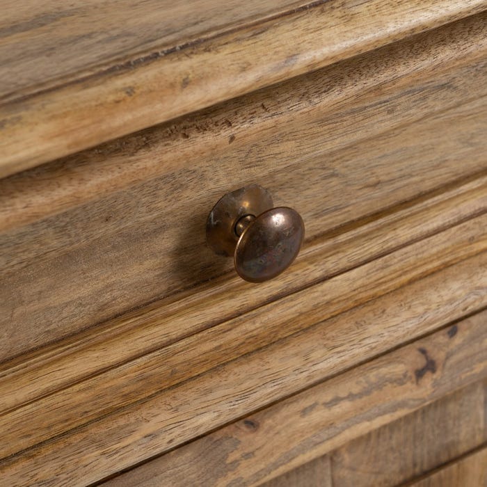 Aparador Natural Madera De Mango Salón 189 X 53 X 88 Cm