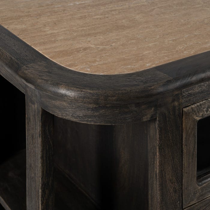 Aparador Mármol/Madera Cocina 155 X 51 X 88 Cm