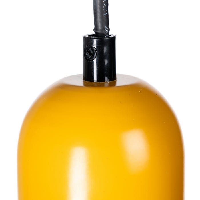 Lámpara Techo Naranja Metal-Cristal 25 X 25 X 23 Cm