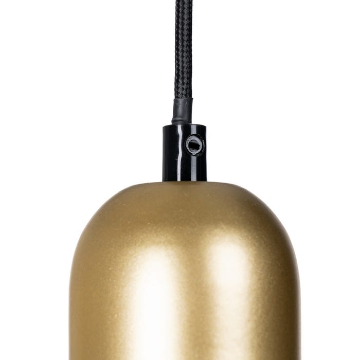 Lámpara Techo Amarillo Metal-Cristal 25 X 25 X 23 Cm