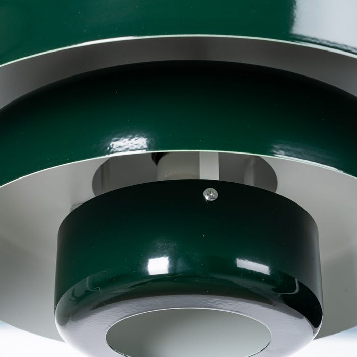 Lámpara Techo Verde Metal-Cristal 35 X 35 X 16 Cm