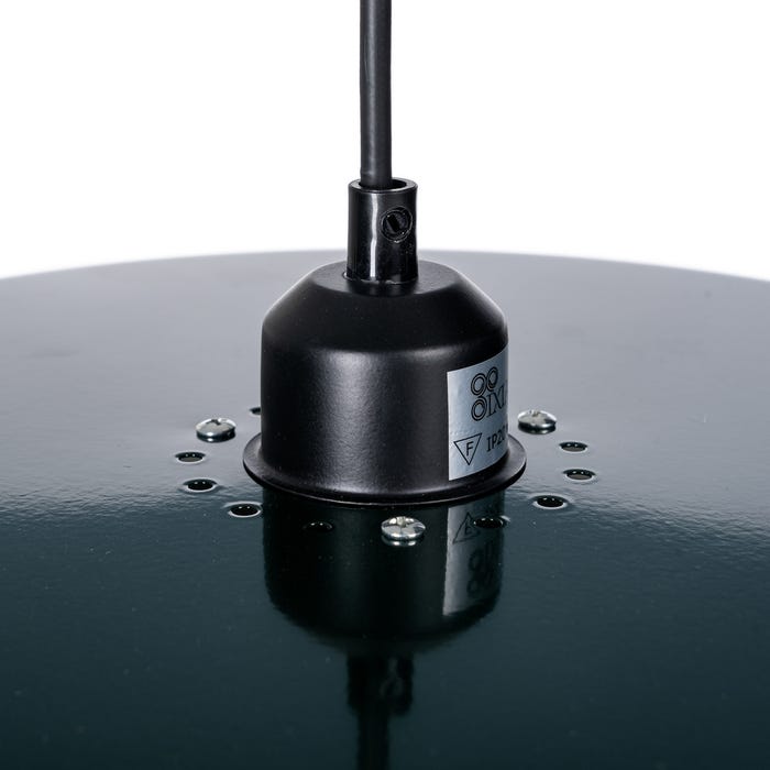 Lámpara Techo Verde Metal-Cristal 35 X 35 X 16 Cm