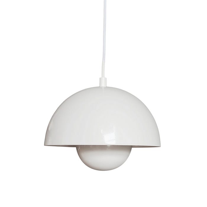 Lámpara Techo Blanco Metal 30 X 30 X 22 Cm