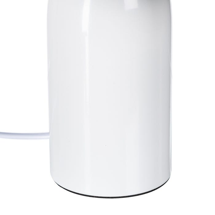White Metal Table Lamp 20 X 20 X 24.50 Cm