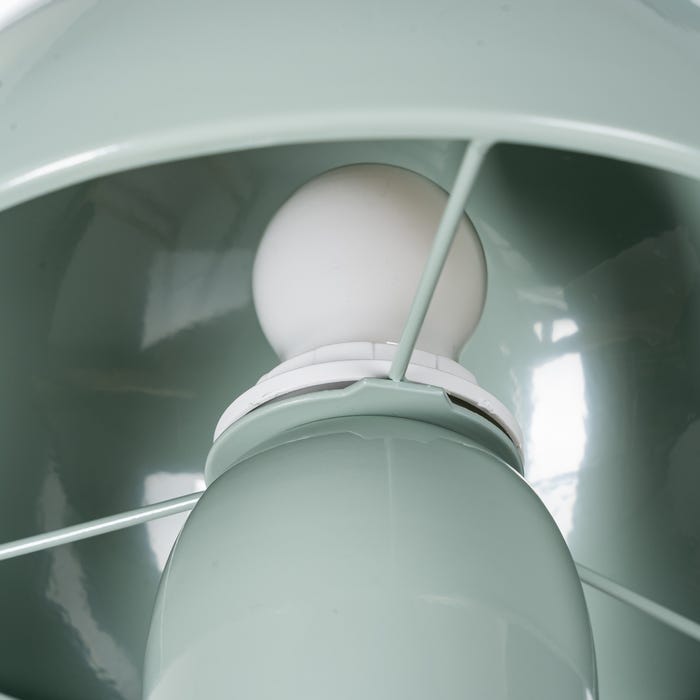 Luminária de mesa de metal verde claro 20 x 20 x 24,50 cm