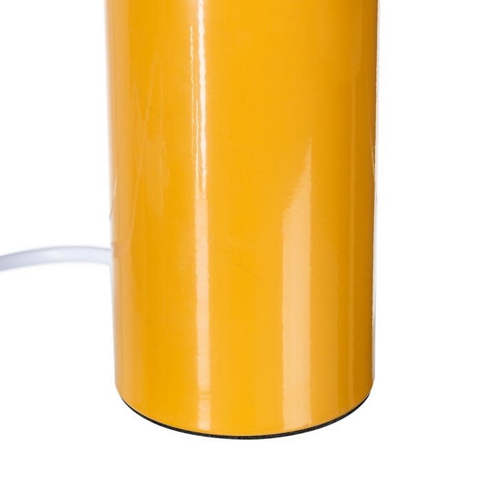 Luminária de mesa de metal laranja 22 x 22 x 31,50 cm