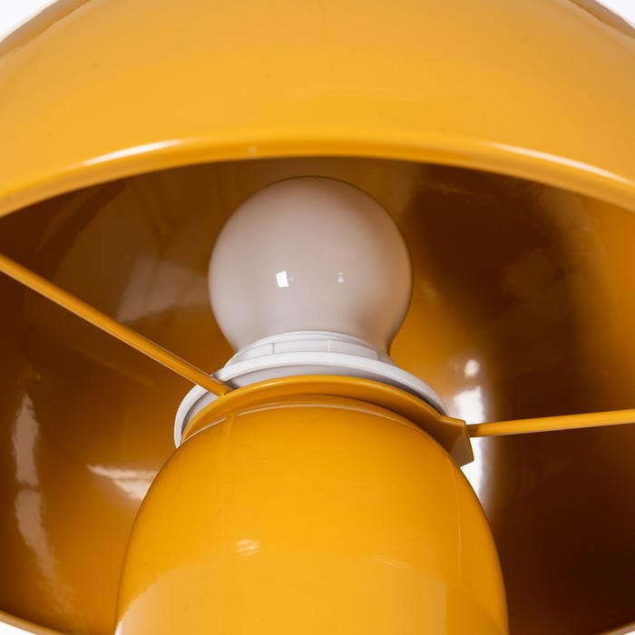 Luminária de mesa de metal laranja 22 x 22 x 31,50 cm