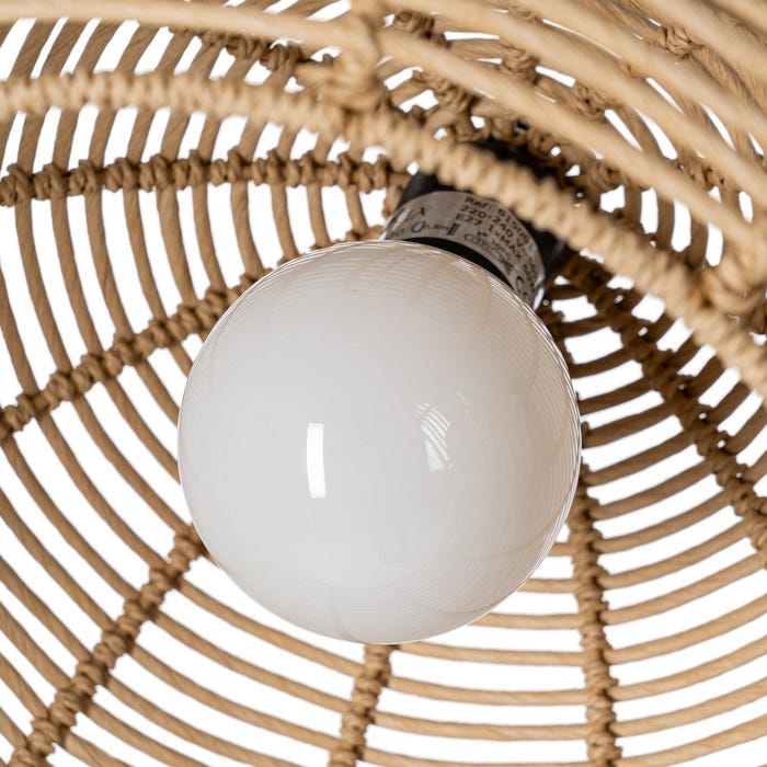 Lámpara Techo Natural Cuerda De Papel 33 X 33 X 21,50 Cm