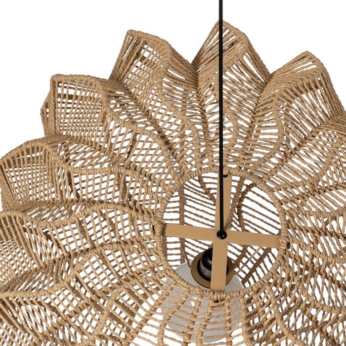 Lámpara Techo Natural Cuerda De Papel 89 X 70,50 X 37,50 Cm
