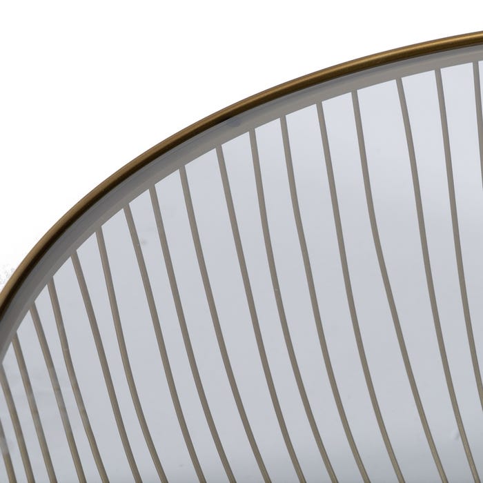 Mesa de Centro Metal-Vidro Dourado 75 x 75 x 39,50 cm