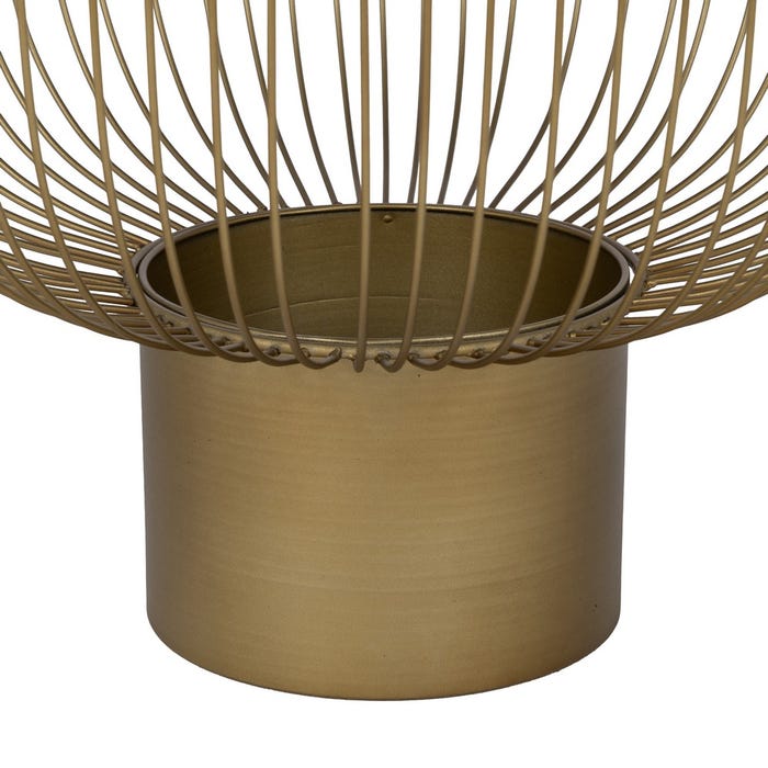 S/2 Mesitas Oro Metal-Cristal 50 X 50 X 54,50 Cm