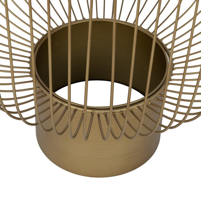 S/2 Mesitas Oro Metal-Cristal 50 X 50 X 54,50 Cm