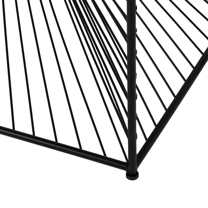Mesa Centro Negro Metal-Cristal 80,50 X 80,50 X 38 Cm